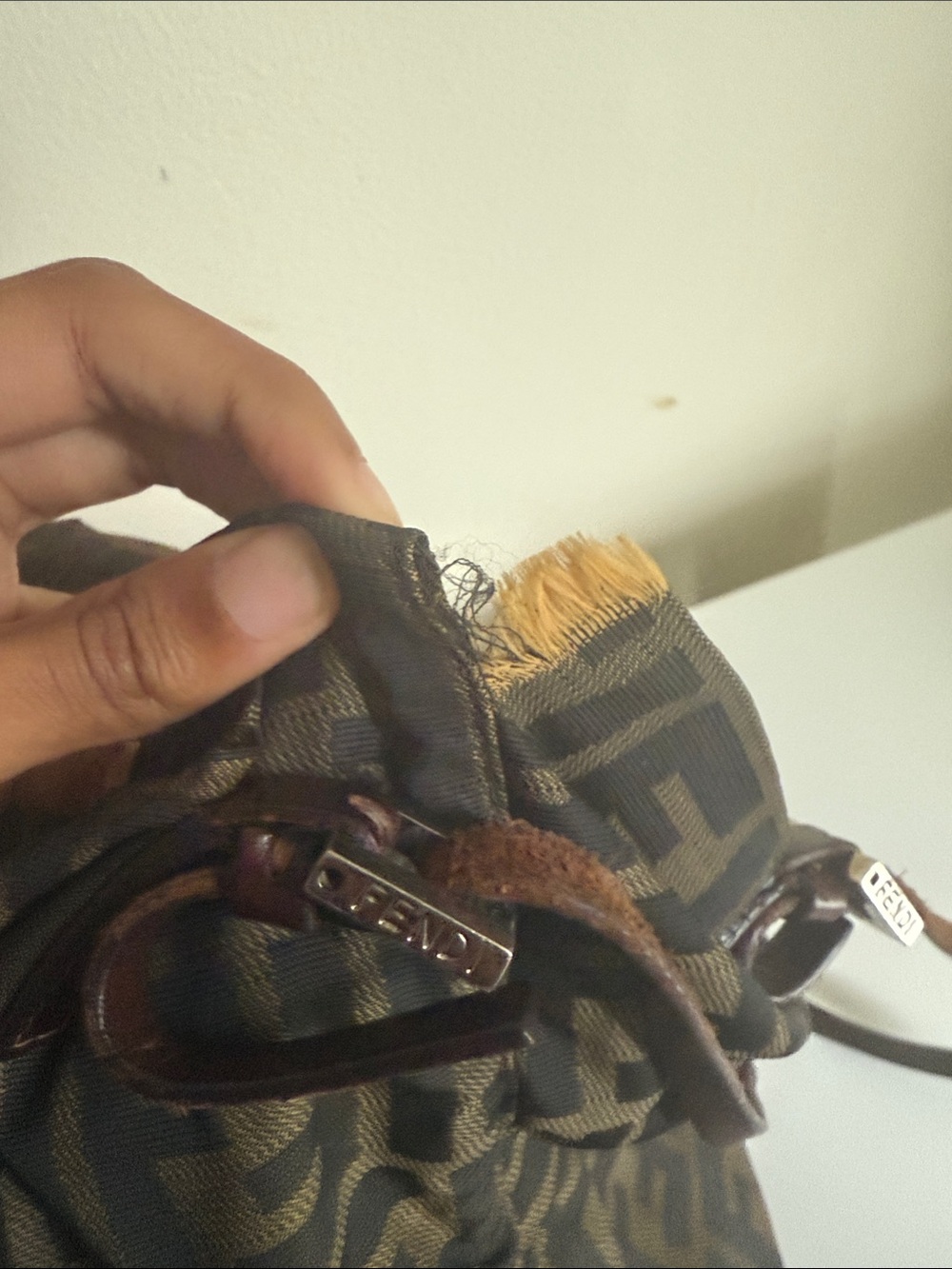 Fendi Leather Tab Accent in Deep Brown & Fendi Wallet bundle! - Picture 9 of 13